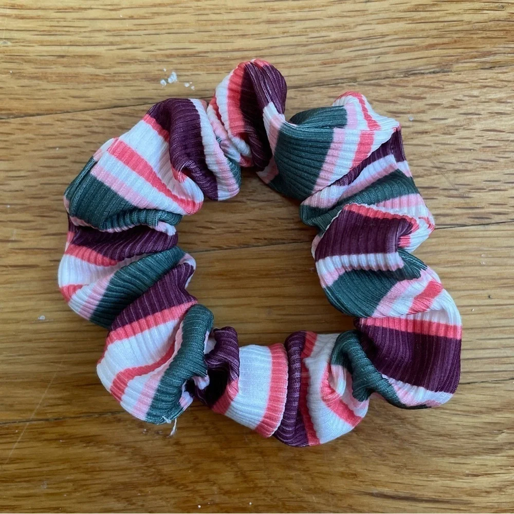 4/$25 Justice Ribbed Striped Scrunchies 2 Pack Multicolored